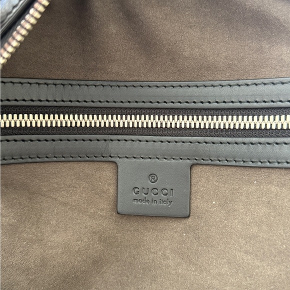 Gucci Signature Backpack GG Monogram Front Zipper Pocket/Embossed Black - Picture 7 of 8